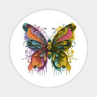 Butterfly Design Digital Painting Magnet